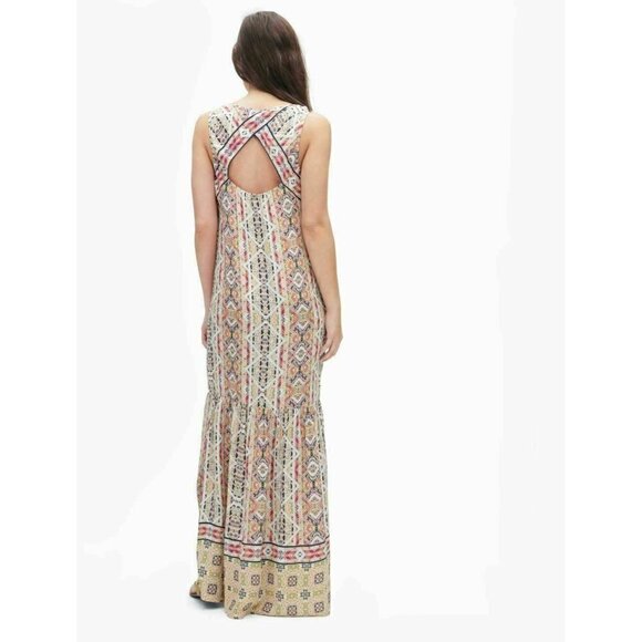 Splendid Womens Colorful Rayon Sleeveless "Taos" Print Maxi Dress Size L - Picture 8 of 10